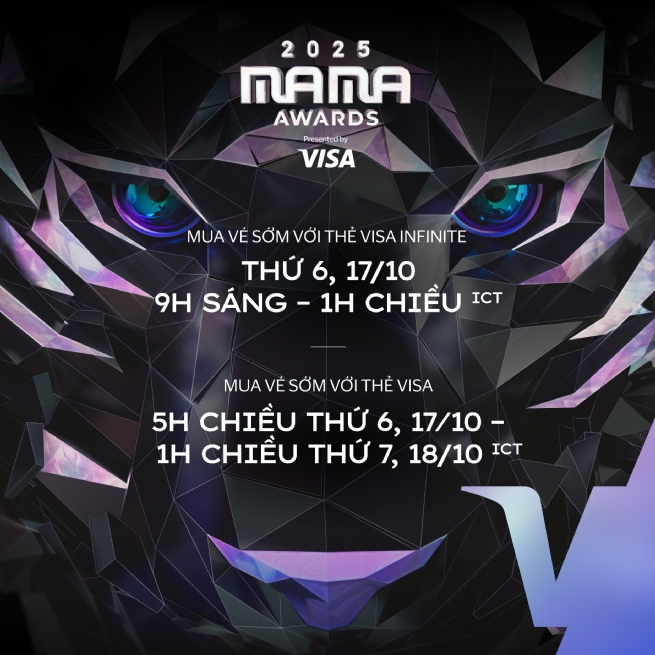 Chủ thẻ Visa toàn cầu được ưu tiên mua vé sớm tham dự Lễ trao giải 2025 MAMA AWARDS