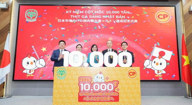 CPV Food Bình Phước cán mốc xuất khẩu 10.000 tấn thịt gà chế biến sang Nhật Bản