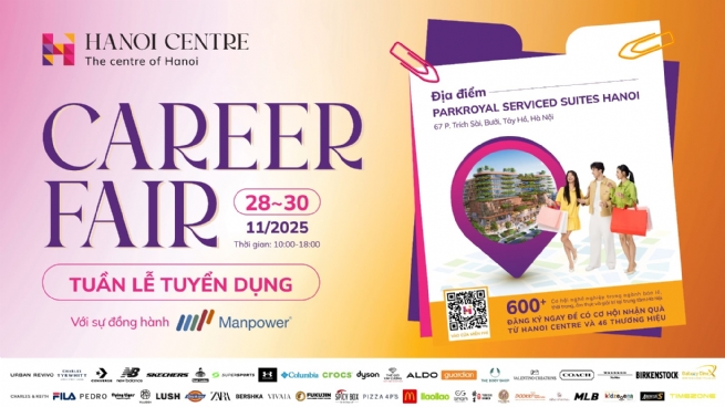 Tuần lễ Tuyển dụng Hanoi Centre 2025 – Khởi đầu sự nghiệp tại trái tim Thủ đô