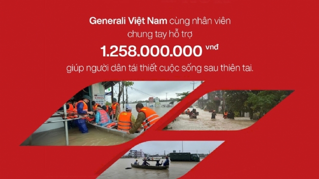 Generali Việt Nam chung tay hỗ trợ hơn 1,2 tỷ đồng giúp người dân tái thiết cuộc sống sau thiên tai