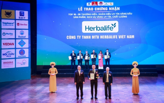 Herbalife Việt Nam đạt giải thưởng “Thương hiệu, nhãn hiệu uy tín hàng đầu Việt Nam”