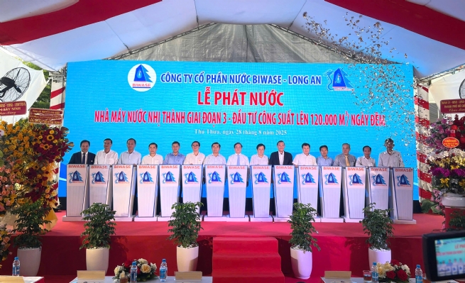 Biwase Long An vận hành Nhà máy nước Nhị Thành giai đoạn 3, nâng công suất lên 120.000m3/ngày đêm