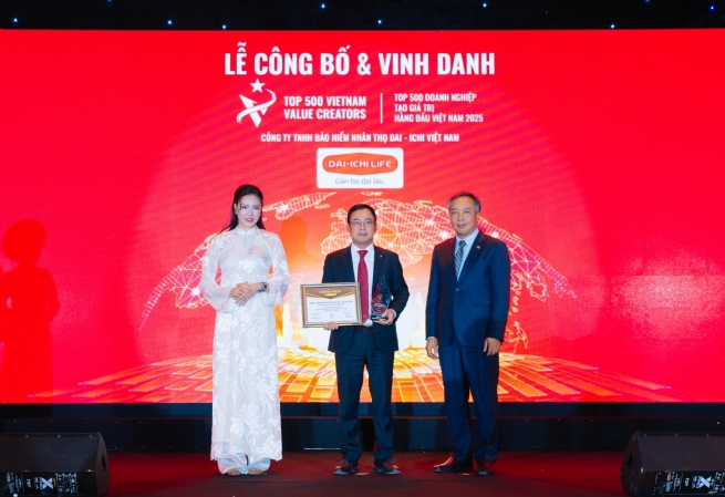 Dai-ichi Life Việt Nam vinh dự xếp hạng 50 trong “Top 500 Doanh nghiệp tạo giá trị hàng đầu Việt Nam năm 2025”
