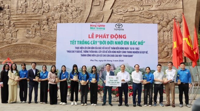 Toyota đồng hành cùng chương trình “Tết trồng cây đời đời nhớ ơn Bác Hồ” Xuân Bính Ngọ 2026