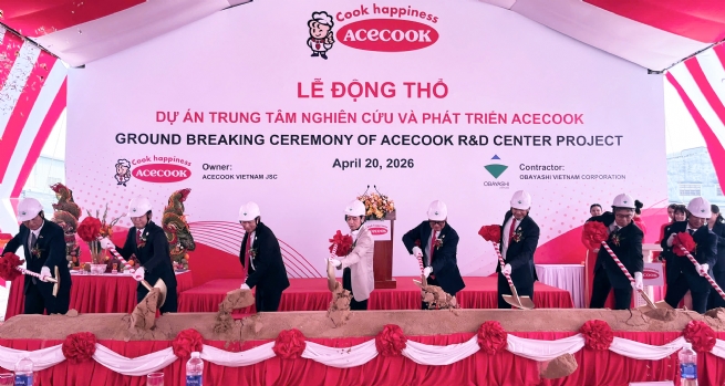 Acecook Việt Nam động thổ trung tâm R&D D-GROOVE: Bước tiến chiến lược vươn tầm toàn cầu