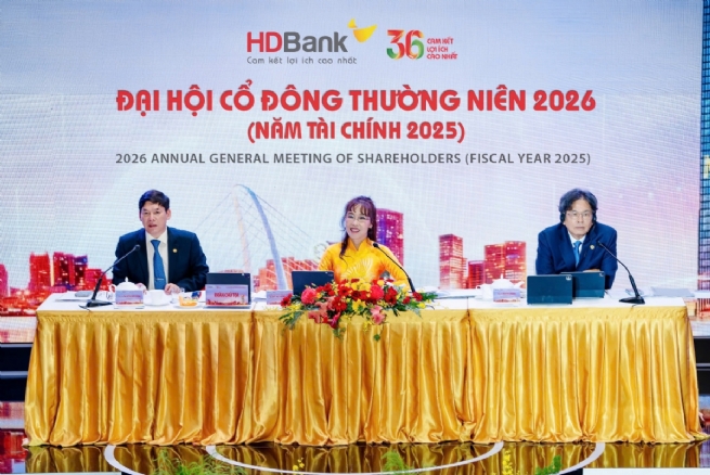 HDBank đặt mục tiêu lợi nhuận kế hoạch tăng 41% năm 2026