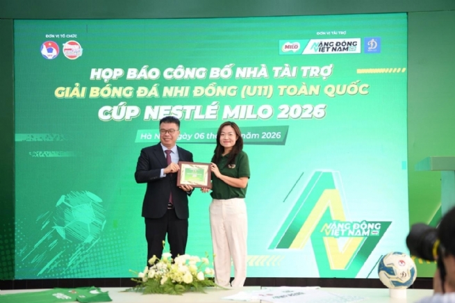 Nestlé MILO đồng hành Giải U11 Toàn quốc 2026