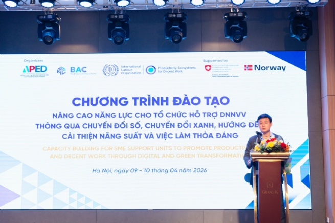 Nâng cao năng lực cho tổ chức hỗ trợ DNNVV thông qua chuyển đổi số, chuyển đổi xanh, hướng đến cải thiện năng suất và việc làm thỏa đáng